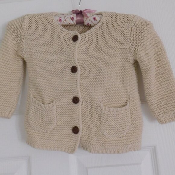 Baby Cotton Sweater Jacket - Picture 1 of 4
